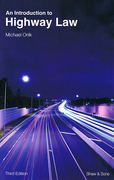 Cover of An Introduction to Highway Law
