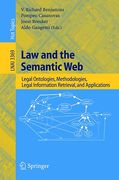Cover of Law and the Semantic Web: Legal Ontologies, Methodologies, Legal Information Retrieval, and Applications
