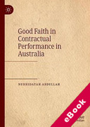 Cover of Good Faith in Contractual Performance in Australia (eBook)