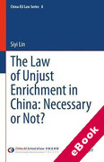 Cover of The Law of Unjust Enrichment in China: Necessary or Not? (eBook)