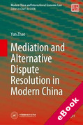 Cover of Mediation and Alternative Dispute Resolution in Modern China (eBook)