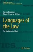 Cover of Languages of the Law: Vocabularies and Uses