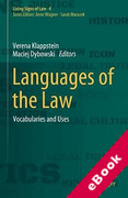 Cover of Languages of the Law: Vocabularies and Uses (eBook)