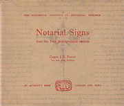 Cover of Notarial Signs from the York Archiepiscopal Records