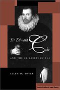 Cover of Sir Edward Coke and the Elizabethan Age