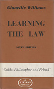 Cover of Learning the Law 6th ed