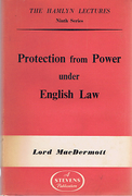 Cover of The Hamlyn Lectures: Protection from Power under English Law