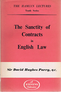 Cover of The Hamlyn Lectures: The Sanctity of Contracts in English Law