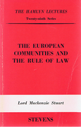 Cover of The Hamlyn Lectures: The European Communities and the Rule of Law