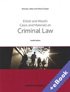 Cover of Elliott and Wood's Cases and Materials on Criminal Law (Book &#38; eBook Pack)