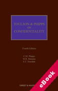 Cover of Toulson &#38; Phipps on Confidentiality (eBook)