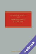 Cover of Jackson &#38; Powell on Professional Liability (Book &#38; eBook Pack)