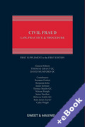Cover of Civil Fraud: Law, Practice and Procedure: 1st Supplement (Book &#38; eBook Pack)