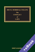 Cover of Dicey, Morris &#38; Collins The Conflict of Laws (Book &#38; eBook Pack)