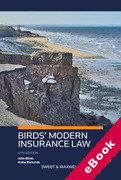 Cover of Birds' Modern Insurance Law (eBook)