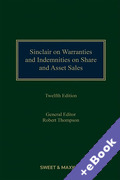 Cover of Sinclair on Warranties and Indemnities on Share and Asset Sales (Book &#38; eBook Pack)
