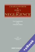 Cover of Charlesworth &#38; Percy on Negligence 15th ed: 1st Supplement (Book &#38; eBook Pack)