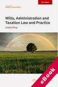 Cover of Wills, Administration and Taxation Law and Practice (eBook)