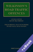 Cover of Wilkinson's Road Traffic Offences 31st edition with 1st Supplement (Book &#38; eBook Pack)