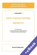 Cover of Social Security Legislation 2024/25 Volume I: Non Means Tested Benefits (Book &#38; eBook Pack)