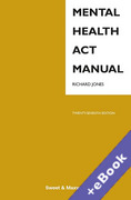 Cover of Mental Health Act Manual (Book &#38; eBook Pack)