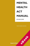 Cover of Mental Health Act Manual (eBook)