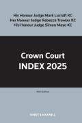 Cover of Crown Court Index 2025