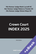 Cover of Crown Court Index 2025 (Book &#38; eBook Pack)