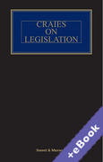 Cover of Craies on Legislation: A Practitioner's Guide to the Nature, Process, Effect and Interpretation of Legislation (Book &#38; eBook Pack)