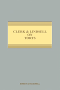 Cover of Clerk &#38; Lindsell on Torts 24th ed with 1st Supplement