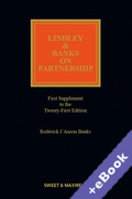 Cover of Lindley &#38; Banks on Partnership 21ed: 1st Supplement (Book &#38; eBook Pack)