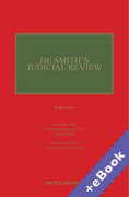 Cover of De Smith's Judicial Review 9th edition with 1st Supplement (Book &#38; eBook Pack)