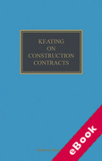 Cover of Keating on Construction Contracts (eBook)