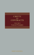 Cover of Chitty on Contracts 35th ed Volume 1 with 1st Supplement