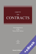 Cover of Chitty on Contracts 35th ed: 1st Supplement (Book &#38; eBook Pack)