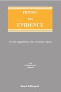 Cover of Phipson on Evidence 20th ed: 2nd Supplement