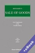 Cover of Benjamin's Sale of Goods 12th ed: 1st Supplement (Book &#38; eBook Pack)