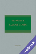 Cover of Benjamin's Sale of Goods 12th ed with 1st Supplement (Book &#38; eBook Pack)