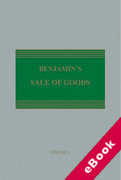 Cover of Benjamin's Sale of Goods 12th ed with 1st Supplement (eBook)