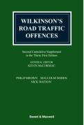 Cover of Wilkinson's Road Traffic Offences 31st ed: 2nd Supplement