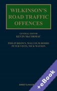 Cover of Wilkinson's Road Traffic Offences 31st edition with 2nd Supplement (Book &#38; eBook Pack)