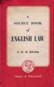 Cover of A Sourcebook of English Law