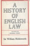 Cover of Sir William Searle Holdsworth: A History of English Law Volume 17: General Index