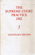 Cover of The Supreme Court Practice 1982 (The White Book): Centenary Edition