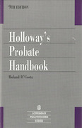Cover of Holloway's Probate Handbook 9th ed