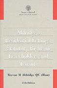 Cover of Aldridge's Residential Lettings: Statutory Rights of Leaseholders and Tenants