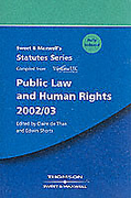 Cover of Sweet & Maxwell's Public Law and Human Rights Statutes 2002/03