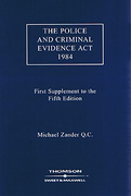 Cover of The Police and Criminal Evidence Act 1984 5th ed: 1st Supplement