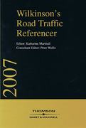 Cover of Wilkinson's Road Traffic Referencer 