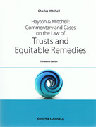 Cover of Hayton & Mitchell Commentary and Cases on the Law of Trusts and Equitable Remedies